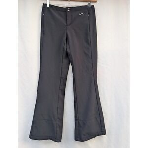 VERTICAL 9 Apres Ski Bootcut Snow Pants Womens M Black Softshell Gorpcore Y2K